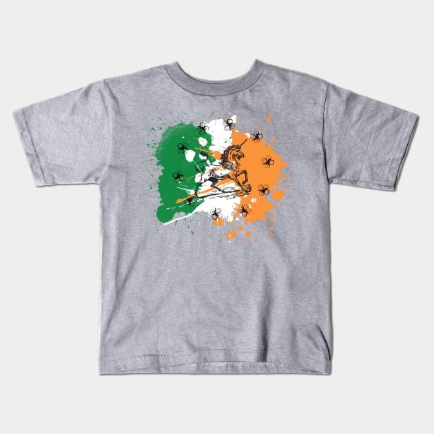 Irish Unicorn Kids T-Shirt by LylaLace Studio